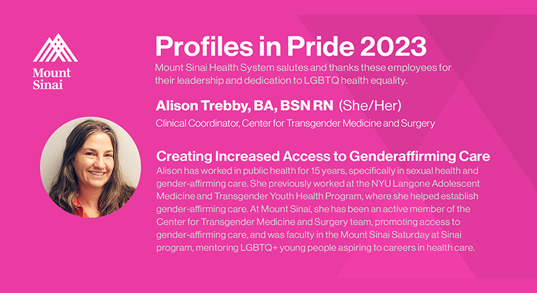 Profiles In Pride Alison Trebby