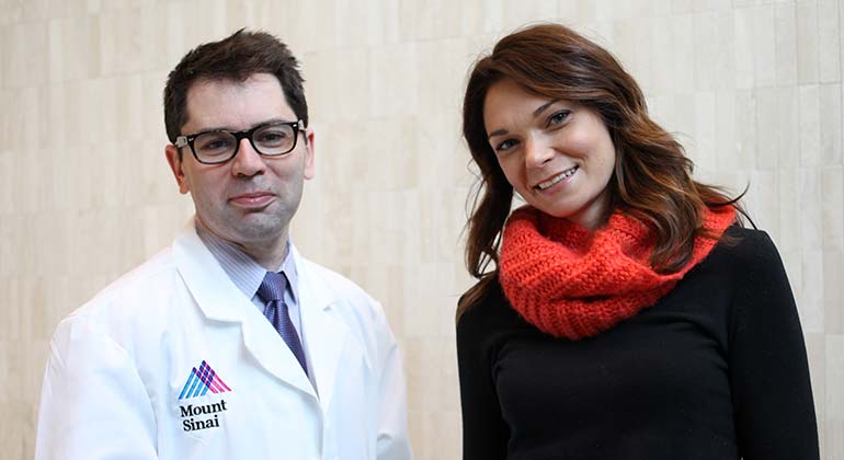 Image of Doctor and patient with red scarf