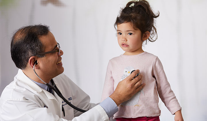Doctor and little girl with Arrythmia