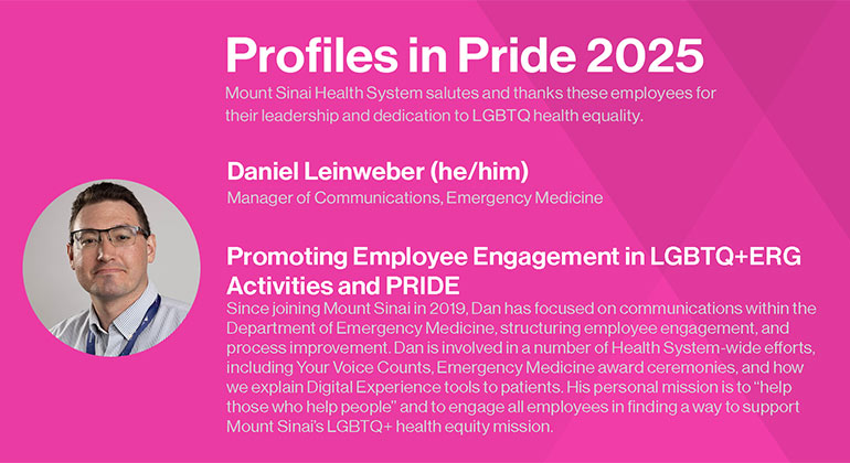 Daniel Leinweber LBGT Health Profile in Pride