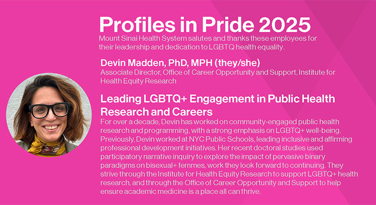 Devin Madden LBGT Health Profile in Pride