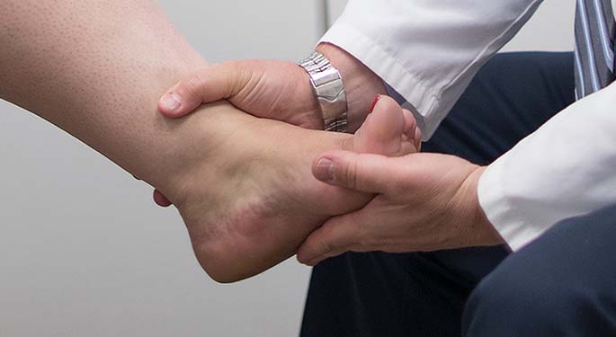 Doctor examining patient