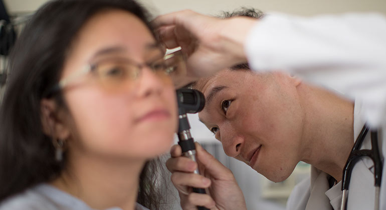 Image of patient with doctor