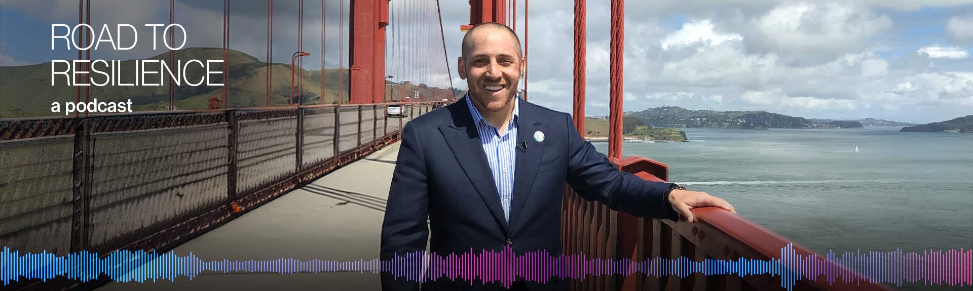 image of Kevin Hines in front of the Golden Gate Bridge