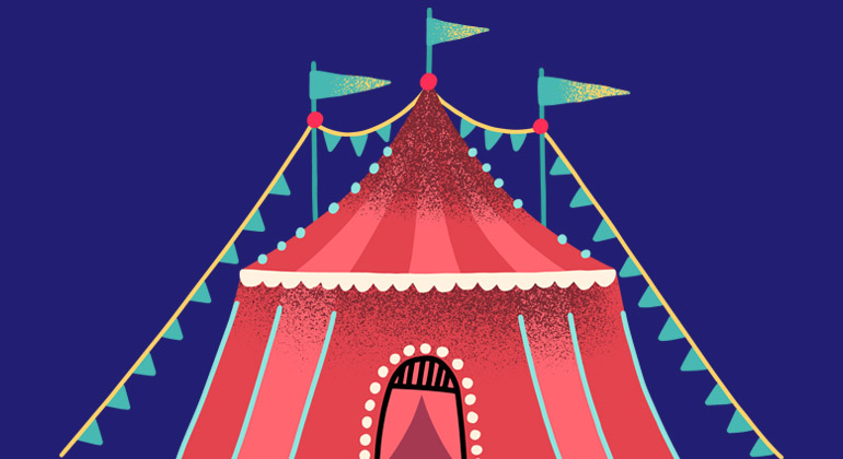 tented circus graphic